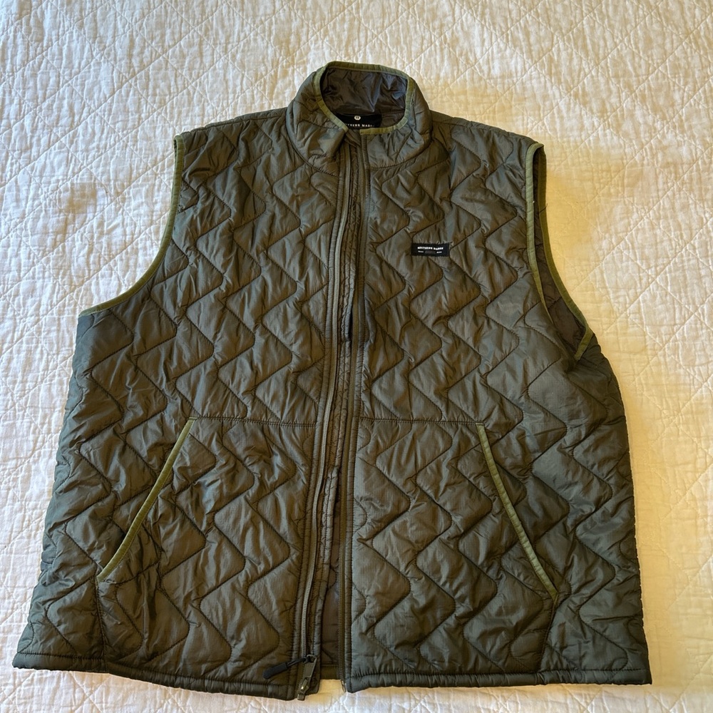 Southern Marsh Khaki Quilted Vest